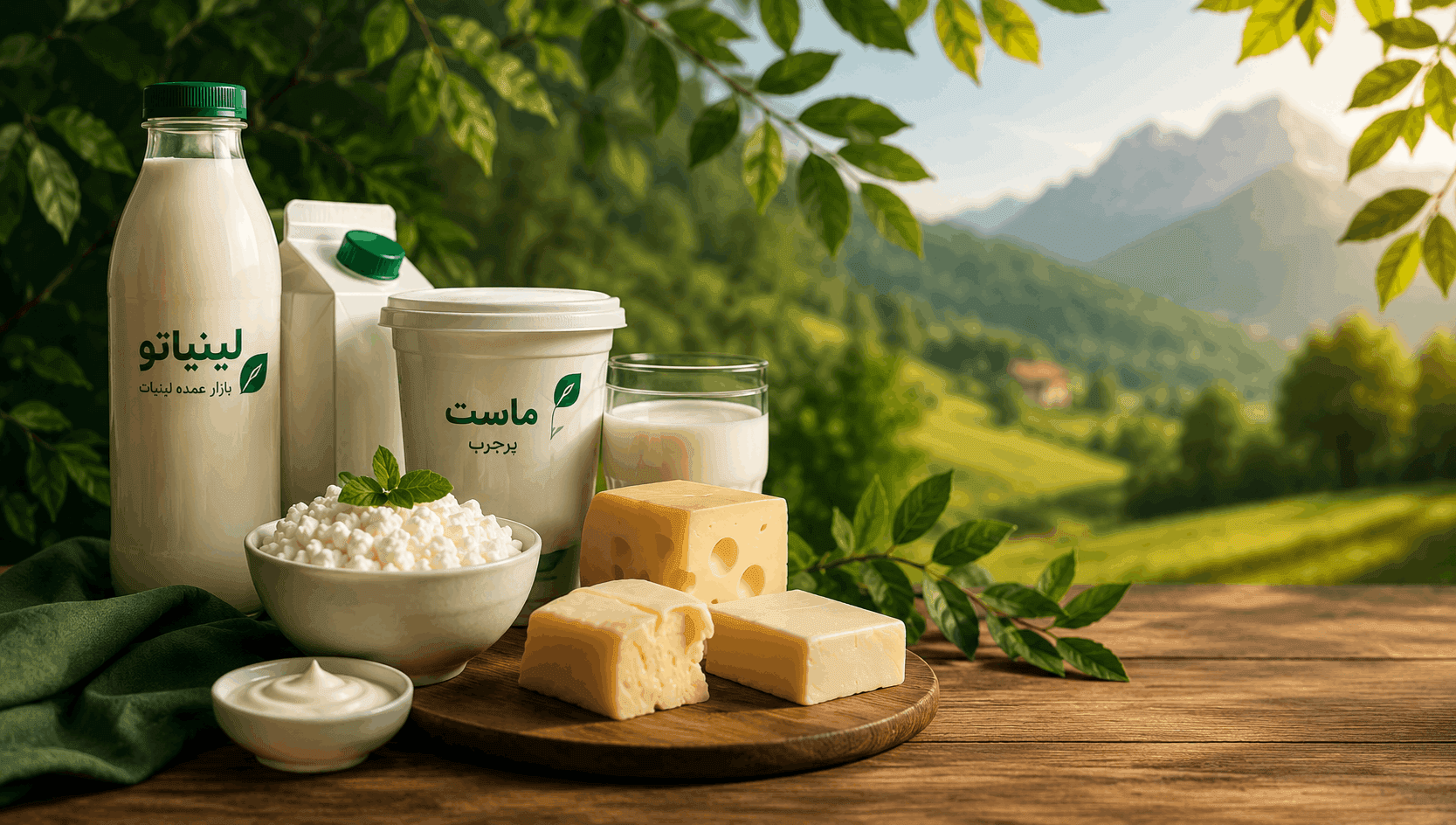 محصولات لبنی و فروشگاهی لبنیاتو